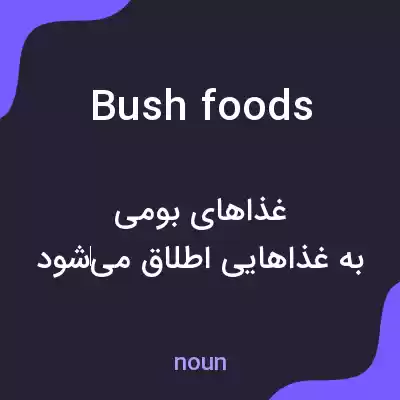 معنی bush foods به فارسی معنی bush foods به فارسی