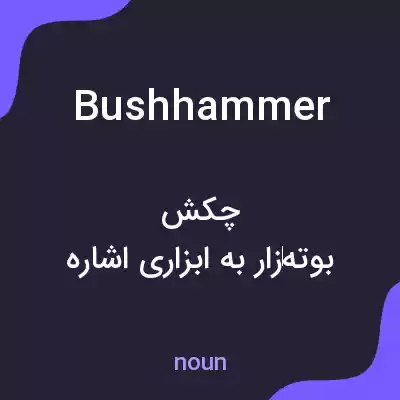 معنی bushhammer به فارسی معنی bushhammer به فارسی