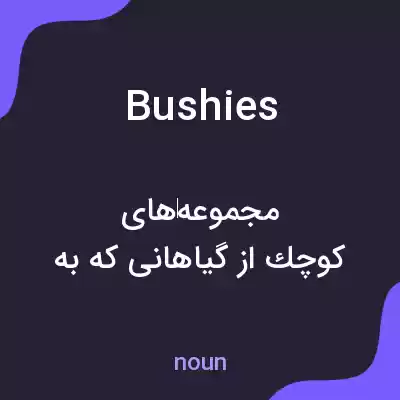 معنی bushies به فارسی معنی bushies به فارسی