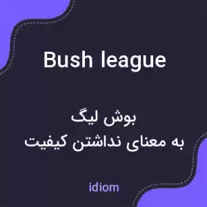معنی bush league به فارسی معنی bush league به فارسی