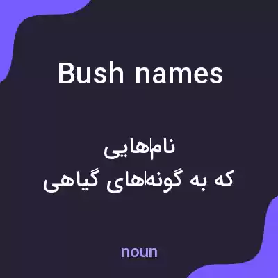معنی bush names به فارسی معنی bush names به فارسی