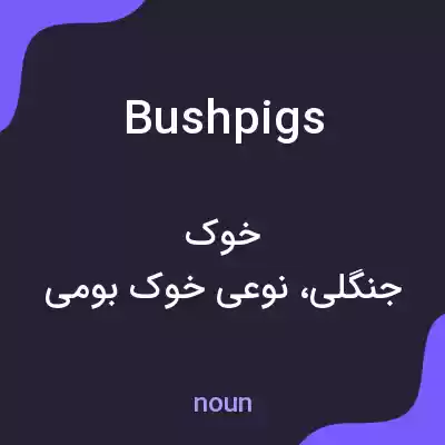 معنی bushpigs به فارسی معنی bushpigs به فارسی
