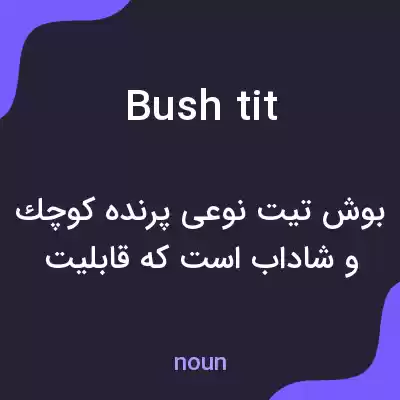 معنی bushtit به فارسی معنی bushtit به فارسی