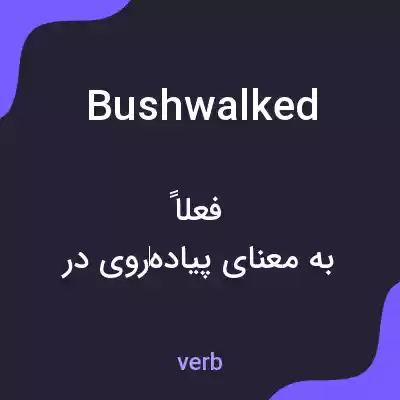 معنی bushwalked به فارسی معنی bushwalked به فارسی