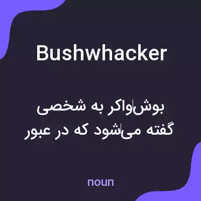 معنی bushwhacker به فارسی معنی bushwhacker به فارسی