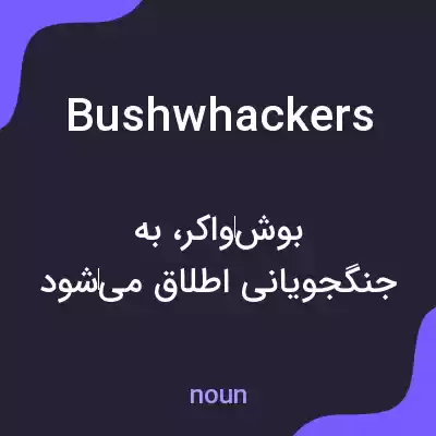 معنی bushwhackers به فارسی معنی bushwhackers به فارسی