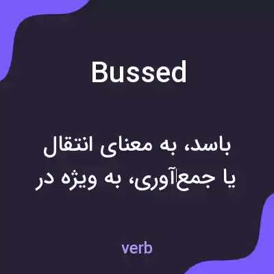 معنی bussed به فارسی معنی bussed به فارسی