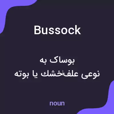 معنی bussock به فارسی معنی bussock به فارسی