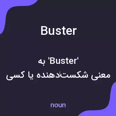معنی buster به فارسی معنی buster به فارسی