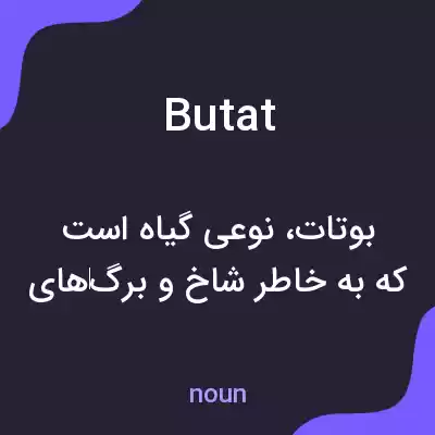 معنی butat به فارسی معنی butat به فارسی