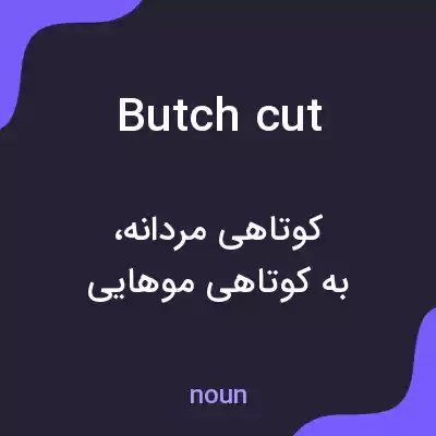 معنی butch cut به فارسی معنی butch cut به فارسی
