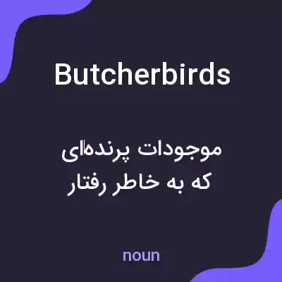 معنی butcherbirds به فارسی معنی butcherbirds به فارسی