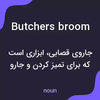 معنی butchers broom به فارسی معنی butchers broom به فارسی