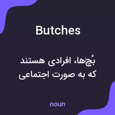 معنی butches به فارسی