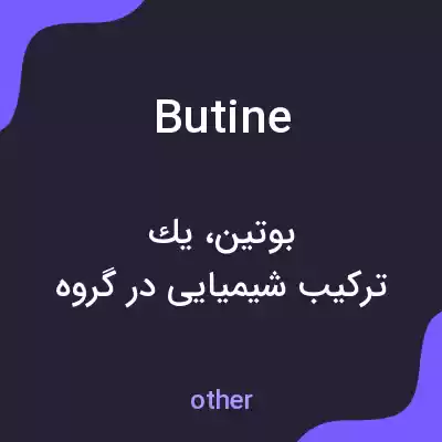 معنی butine به فارسی