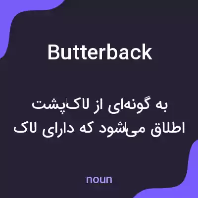 معنی butterback به فارسی معنی butterback به فارسی
