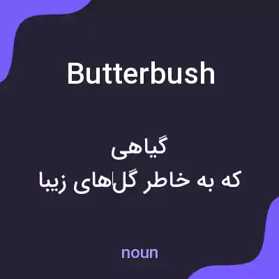 معنی butterbush به فارسی معنی butterbush به فارسی