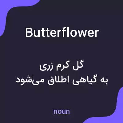 معنی butterflower به فارسی معنی butterflower به فارسی