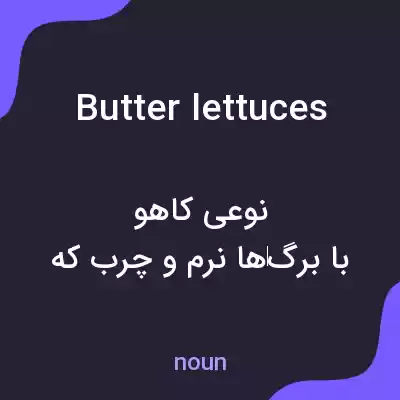 معنی butter lettuces به فارسی معنی butter lettuces به فارسی
