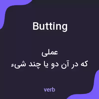 معنی butting به فارسی معنی butting به فارسی
