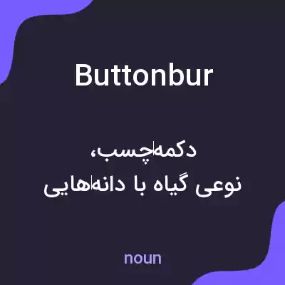 معنی buttonbur به فارسی معنی buttonbur به فارسی