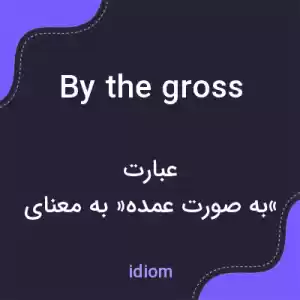 معنی by the gross به فارسی معنی by the gross به فارسی