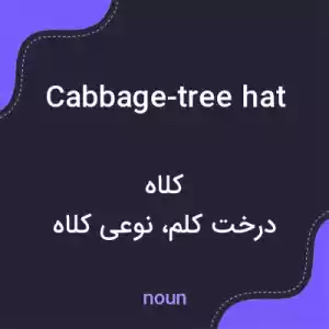 معنی cabbage-tree hat به فارسی معنی cabbage-tree hat به فارسی