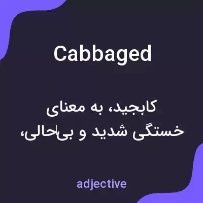 معنی cabbaged به فارسی معنی cabbaged به فارسی