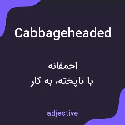 معنی cabbageheaded به فارسی معنی cabbageheaded به فارسی