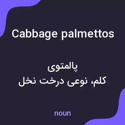 معنی cabbage palmettos به فارسی معنی cabbage palmettos به فارسی