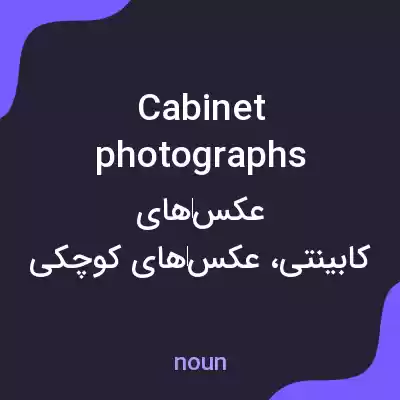 معنی cabinet photographs به فارسی