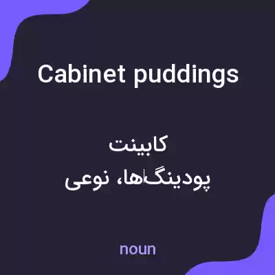 معنی cabinet puddings به فارسی