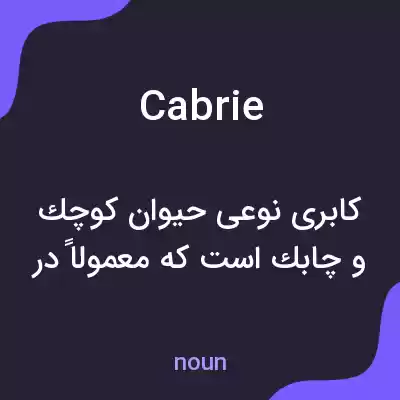معنی cabrie به فارسی معنی cabrie به فارسی