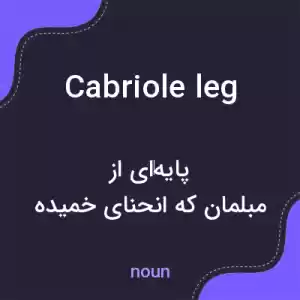 معنی cabriole leg به فارسی معنی cabriole leg به فارسی