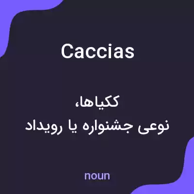 معنی caccias به فارسی معنی caccias به فارسی