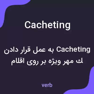 معنی cacheting به فارسی