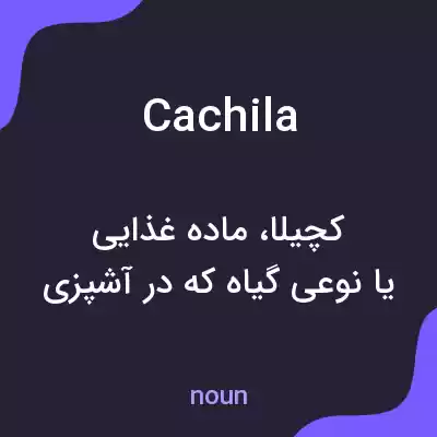 معنی cachila به فارسی معنی cachila به فارسی