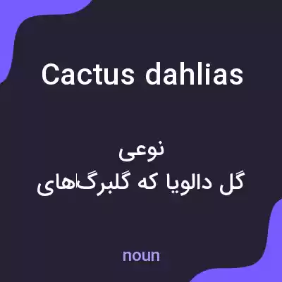 معنی cactus dahlias به فارسی معنی cactus dahlias به فارسی