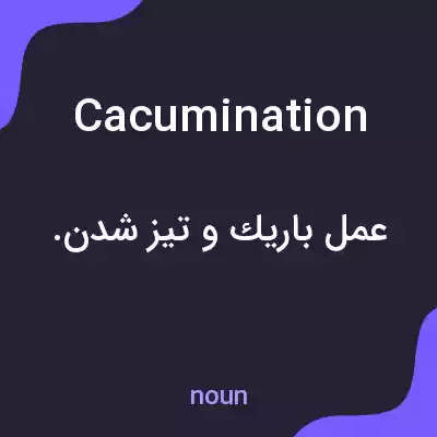 معنی cacumination به فارسی