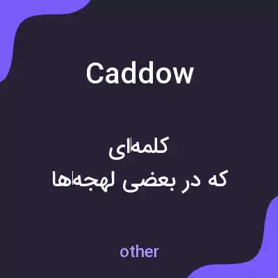 معنی caddow به فارسی معنی caddow به فارسی