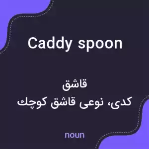 معنی caddy spoon به فارسی معنی caddy spoon به فارسی