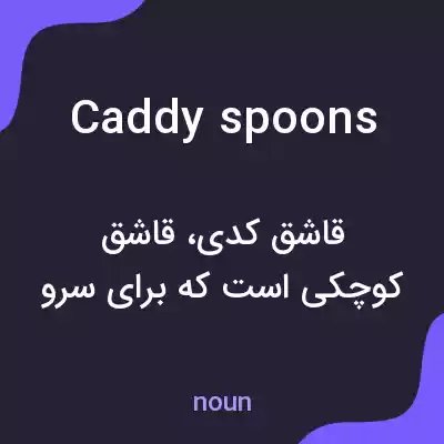معنی caddy spoons به فارسی معنی caddy spoons به فارسی