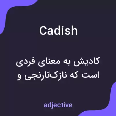 معنی cadish به فارسی معنی cadish به فارسی