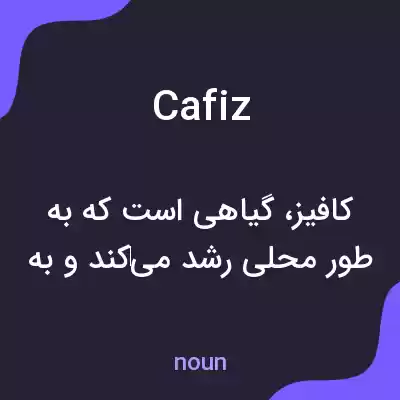 معنی cafiz به فارسی معنی cafiz به فارسی