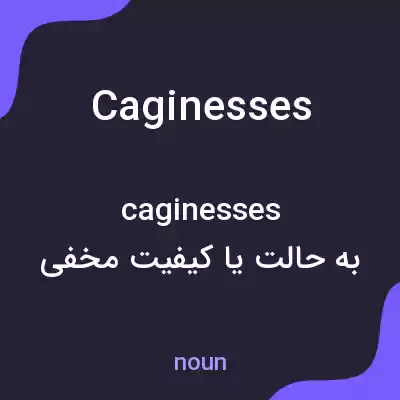 معنی caginesses به فارسی معنی caginesses به فارسی