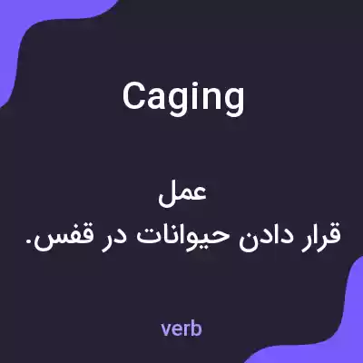 معنی caging به فارسی معنی caging به فارسی