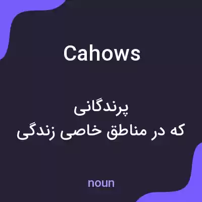 معنی cahows به فارسی معنی cahows به فارسی