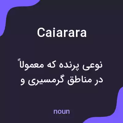 معنی caiarara به فارسی معنی caiarara به فارسی