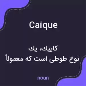 معنی caique به فارسی معنی caique به فارسی