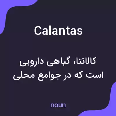 معنی calantas به فارسی معنی calantas به فارسی